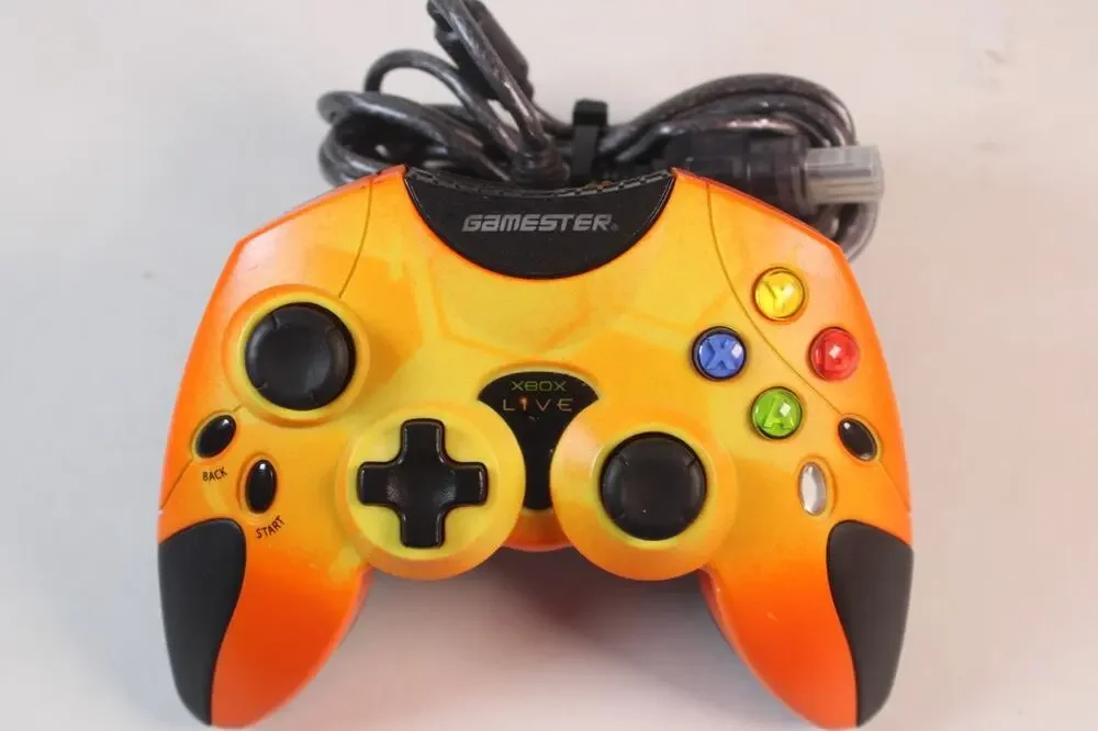 Radica Gamester Controller for Original Xbox System Yellow/Orange Xbox Tested